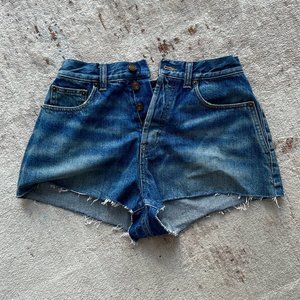 Saint Laurent Paris Mini Denim Shorts Size 26